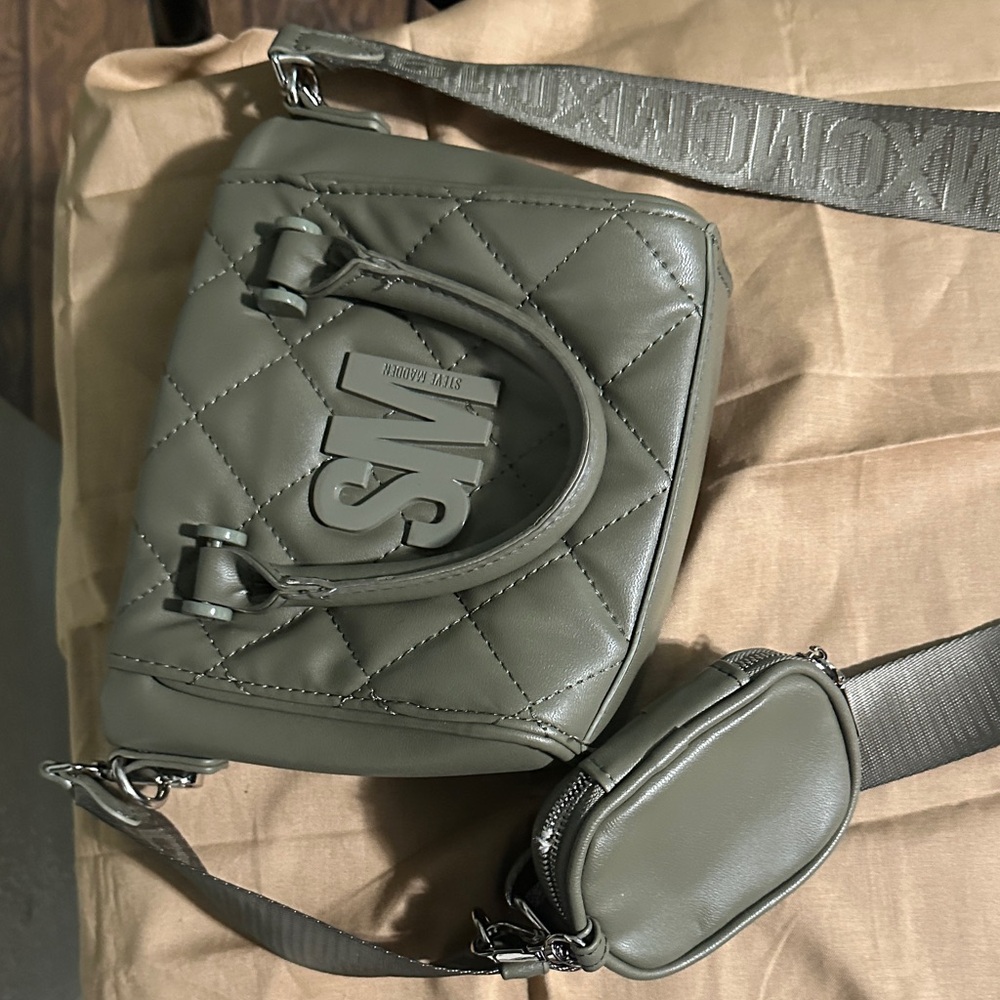 Steve Madden Olive Quilted Crossbody Bag